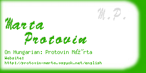 marta protovin business card